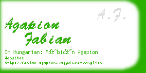 agapion fabian business card